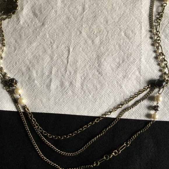 Lia Sophia multi strand long necklace 42" - Picture 7 of 8